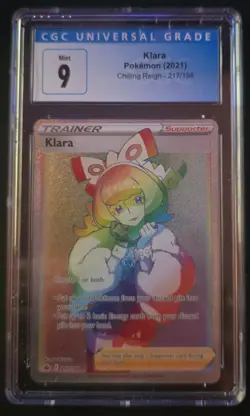 KIARA - 217/198 - Rainbow Secret Rare - Chilling Reign - Pokemon Card CGC 9 - Image 1