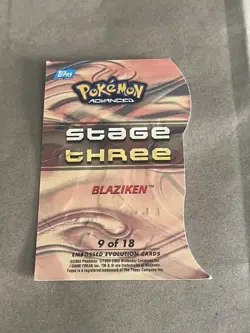 [NM-LP] 2003 Topps Advanced Blaziken #9 Die Cut Card - Image 2