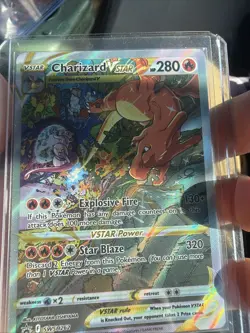 Pokemon Charizard VSTAR SWSH262 Full Art Black Star Promo Holo Card NM Condition - Image 1
