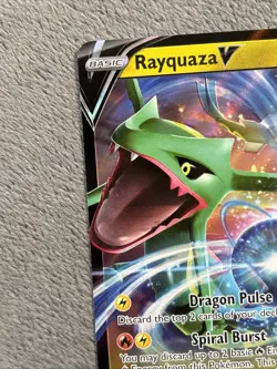Rayquaza V 100/159 Crown Zenith Pokemon Card Full Art Holo Rare - Image 4