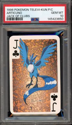 Pokemon Articuno Jack of Clubs Televi-Kun Playing Cards PSA 10 Gem Mint - Image 1