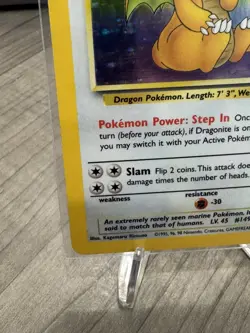 1999 Pokemon Dragonite Holo Rare Fossil Card 4/62 - LP - Image 5