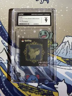 Eevee 24K Gold Plated Pokemon Sticker Korean Striking Popping Candy - Image 1