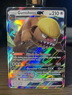 Pokemon Sun and Moon Gumshoos GX 110/149 Ultra Rare Card TCG Holo - Image 1