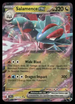 Pokemon Cards Salamence ex 114/159 Journey Together Double Rare NM - Image 1