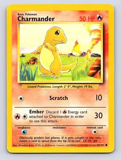 Pokemon Charmander Base Set #046/102 1999-2000 Card - Image 1
