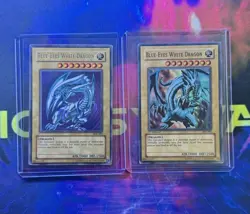 Blue-Eyes White Dragon SDK-001/SKE-001 Konami 2-Card Lot - Image 1