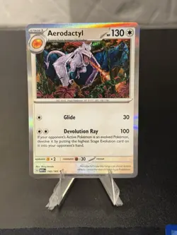 Aerodactyl 142/165 Holo Rare Scarlet & Violet 151 Pokemon Card - NM Near Mint - Image 1