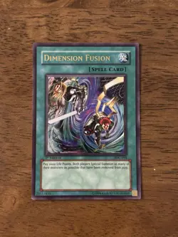 Dimension Fusion Spell Card IOC-094 1st Edition Holo Invasion of Chaos - Image 1