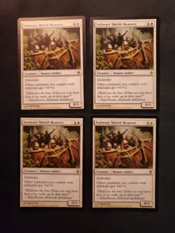 4x Stalwart Shield-Bearers Rise of the Eldrazi NM Magic The Gathering MTG Tcg ** - Image 1