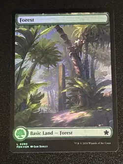 MTG Foundations Forest Full Art Foil 0290 NM - Image 1