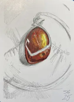 MTG Mox Amber Signed Artist Proof Steve Belledin - Image 1