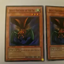 2x Insect Soldiers of the Sky MRD-E101 1st Edition/Unlimited Set VINTAGE YuGiOh - Image 2