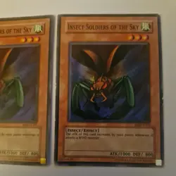 2x Insect Soldiers of the Sky MRD-E101 1st Edition/Unlimited Set VINTAGE YuGiOh - Image 3