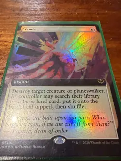 Erode Borderless Secrets of Strixhaven MTG NM MTG FOIL - Image 1