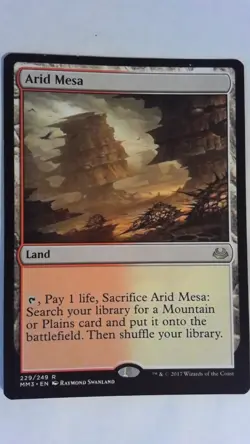 Vintage Arid Mesa Modern Masters 2017 MM3 229/249 Rare Fetch Land MTG Magic - Image 1