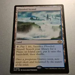 Flooded Strand x 1 -NM+ - MTG - MH3 0220 - Rare Land! Never Played! - Image 2