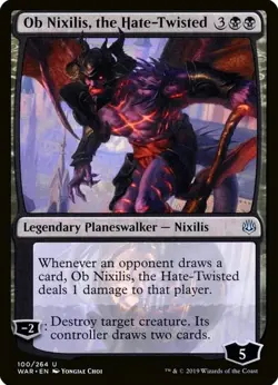 X 1 Ob Nixilis, the Hate-Twisted NM-M War of the Spark 100 MTG Magic - Image 1