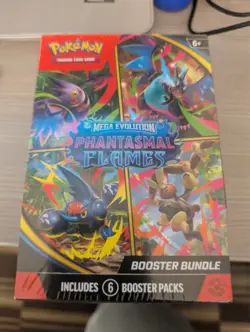 Pokemon TCG Mega Evolution Phantasmal Flames Booster Bundle Sealed - Image 1