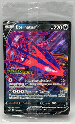 Pokemon TCG Eternatus V Holo Full Art Darkness Ablaze Promo 116/189 Sealed New - Image 1