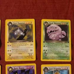FIRST EDITION Pokemon TCG Team Rocket Wizards 2000 Lot 8 Cards Rocket non-holo - Image 3