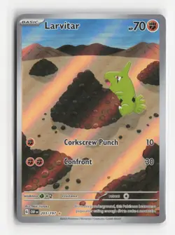 Larvitar 203/197 OBF SV03: Obsidian Flames Pokemon TCG Illustration Rare - Image 1