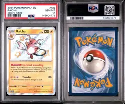 PSA 10 Raichu 132/091 Paldean Fates Shiny Graded Pokemon Card - Image 3