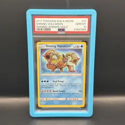 2017 Pokemon S&M Shining Legends #27 Shining Volcanion Holo PSA 10 Gem Mint - Image 1