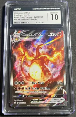 CGC 10 Charizard VMAX SWSH261 Ultra Premium Collection Promo Pokemon 2022 - Image 1