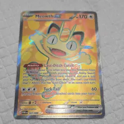 Pokemon TCG Meowth EX 107/088 Full Art Ultra Rare Holo Basic 170 HP Card - Image 1