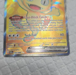 Pokemon TCG Meowth EX 107/088 Full Art Ultra Rare Holo Basic 170 HP Card - Image 2