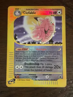 Pokemon Clefable 041/165 Expedition Base Set 2002 Reverse Holo Rare - MP - Image 1
