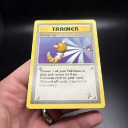 Pokemon Trainer Card Scoop Up 107/130 Rare Non-Holo Base 2 Set LP Condition -j - Image 5