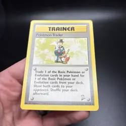 Pokemon Trader 106/130 Pokemon Vintage Card 2000 Base Set 2 Rare Non Holo LP -j - Image 5