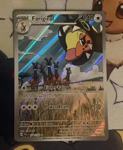 Pokemon TCG Card Paldea Evolved Farigiraf 228/193 Illustration Rare - Image 1