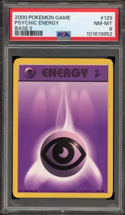 Pokemon Psychic Energy Base Set 2 #129 PSA 8 - Image 1