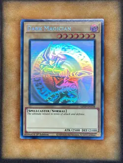 Yugioh Dark Magician GFTP-EN128 Ghost Rare 1st Ed LP (#1) - Image 1
