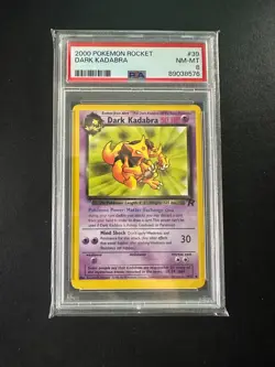 Pokemon Dark Kadabra Team Rocket 39/82 Unlimited PSA 8 NM-MT - Image 1