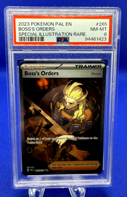 2023 Pokemon Boss's Orders Illustration Rare 265/193 Paldea Evolved PSA 8 - Image 1