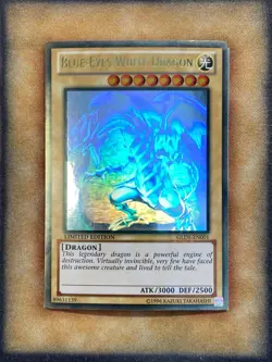 Yugioh Blue-Eyes White Dragon GLD5-EN001 Gold Ghost Rare Limited Edition VLP - Image 1