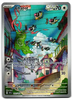 Chatot 181/162 - 🌊 Temporal Forces Illustration Rare Pokemon TCG 🖤 - LP - Image 1