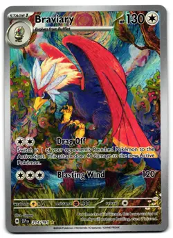 Braviary 214/191 - 🌊 Surging Sparks Illustration Rare Pokemon TCG 🖤 - LP - Image 1