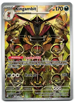Kingambit 220/198 - 🌊 Scarlet & Violet Illustration Rare Pokemon TCG 🖤 - LP - Image 1