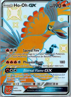 Ho-Oh GX SV50/SV94 Shiny GX Rare Hidden Fates Shiny Vault Pokemon Holo Near Mint - Image 1