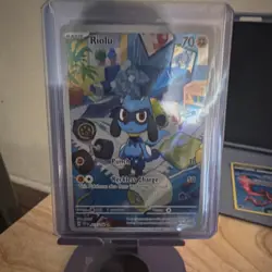 Pokemon Riolu Illustration Rare Full Art 215/198 SV01: Scarlet & Violet Holo - Image 1