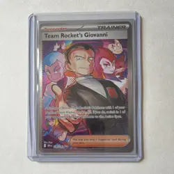 Pokemon Team Rocket's Giovanni 238/182 Sv10 Destined Rivals Holo Trainer - Image 1