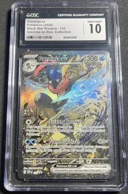 CGC 10 Greninja ex 132 Shrouded Fable Illustration Collection Pokemon 2024 - Image 1
