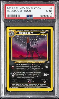 2001 POKEMON NEO REVELATION #8 HOUNDOOM-HOLO PSA 9 - Image 1