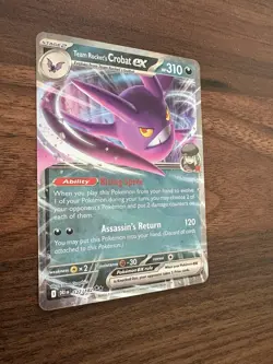 Team Rocket's Crobat ex 122/182 SV10: Destined Rivals NM Pokemon Card TCG - Image 3