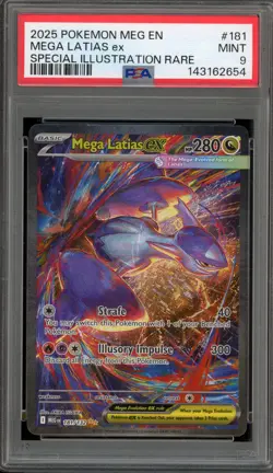 Pokemon Mega Latias ex Mega Evolution Special Illustration Rare #181 PSA 9 Mint - Image 1